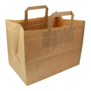 Sac cabas kraft marron 32+20x32 110g/m2